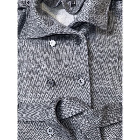 Torrid 2 Gray Bouckle Belted Double Breasted Pea Coat Classic‎ Career Minimalist - Picture 2 of 14